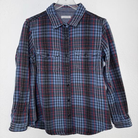 Outerknown Mens Blanket Shirt Size XS Blue 'Pacific Old Coast Plaid' Organic - Picture 1 of 10